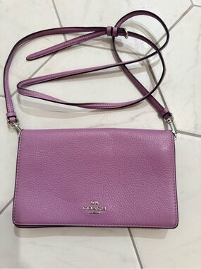 Coach Purple Leather Crossbody Bag